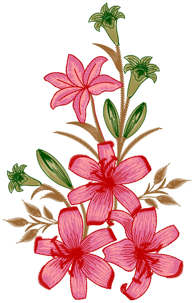 Flower 2 nakış modeli