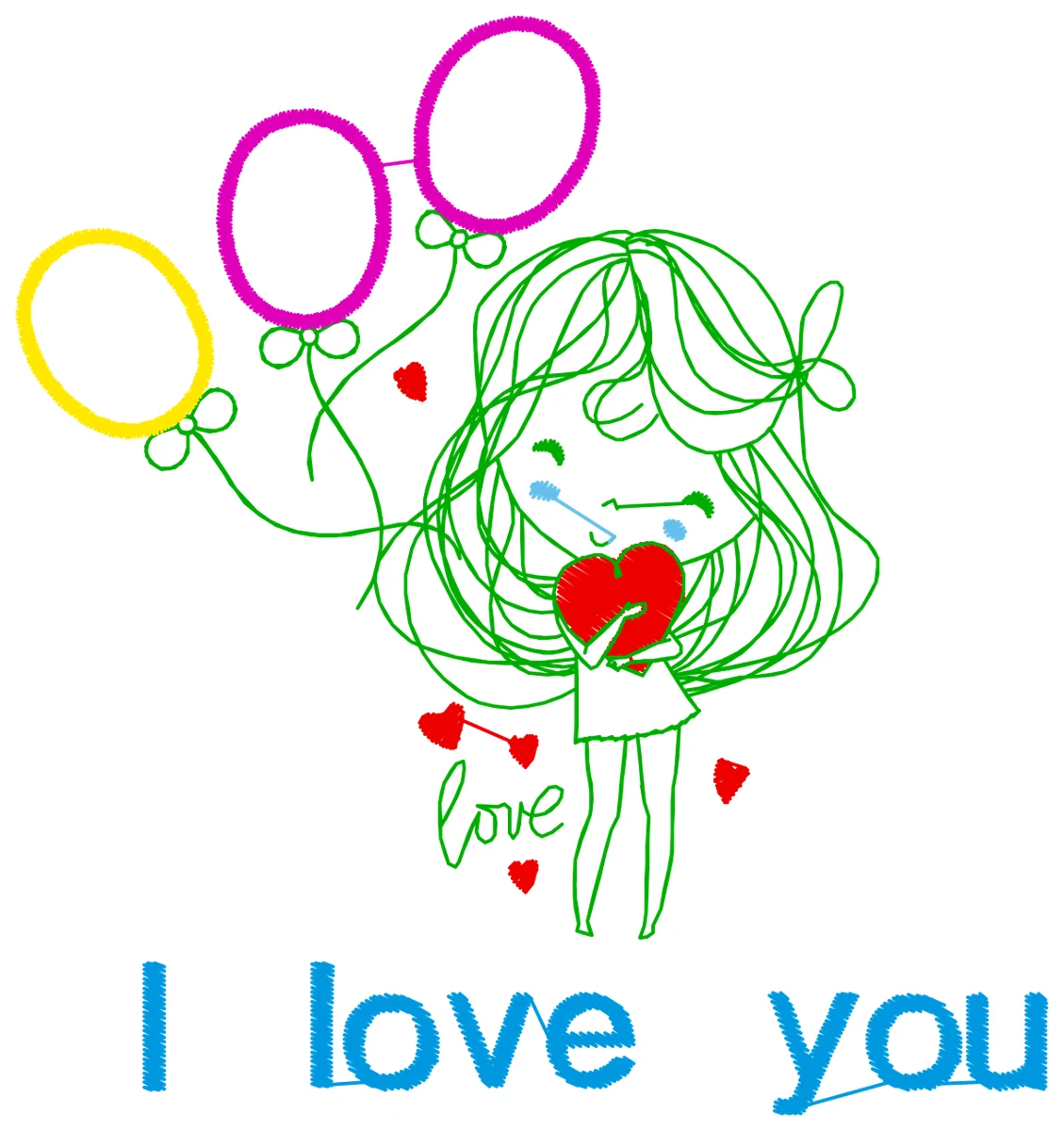I Love You1 nakış modeli